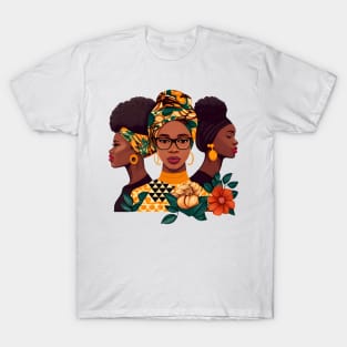 Black Queen History Month Afro American Pride T-Shirt T-Shirt